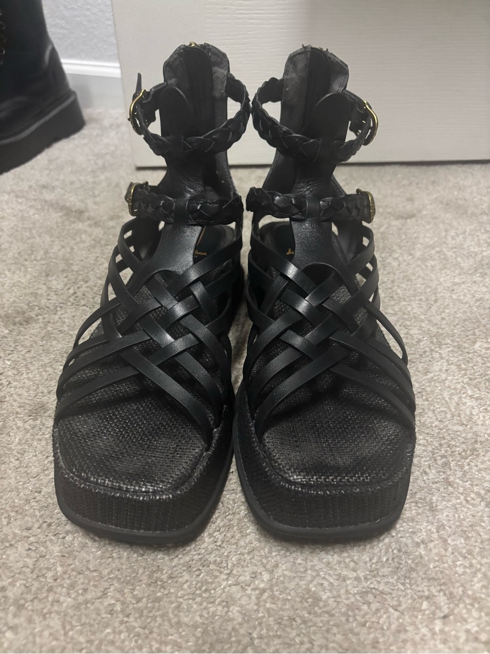 Sam Edelman Nicki Black Platform Strappy Sandal - Picture 8 of 10